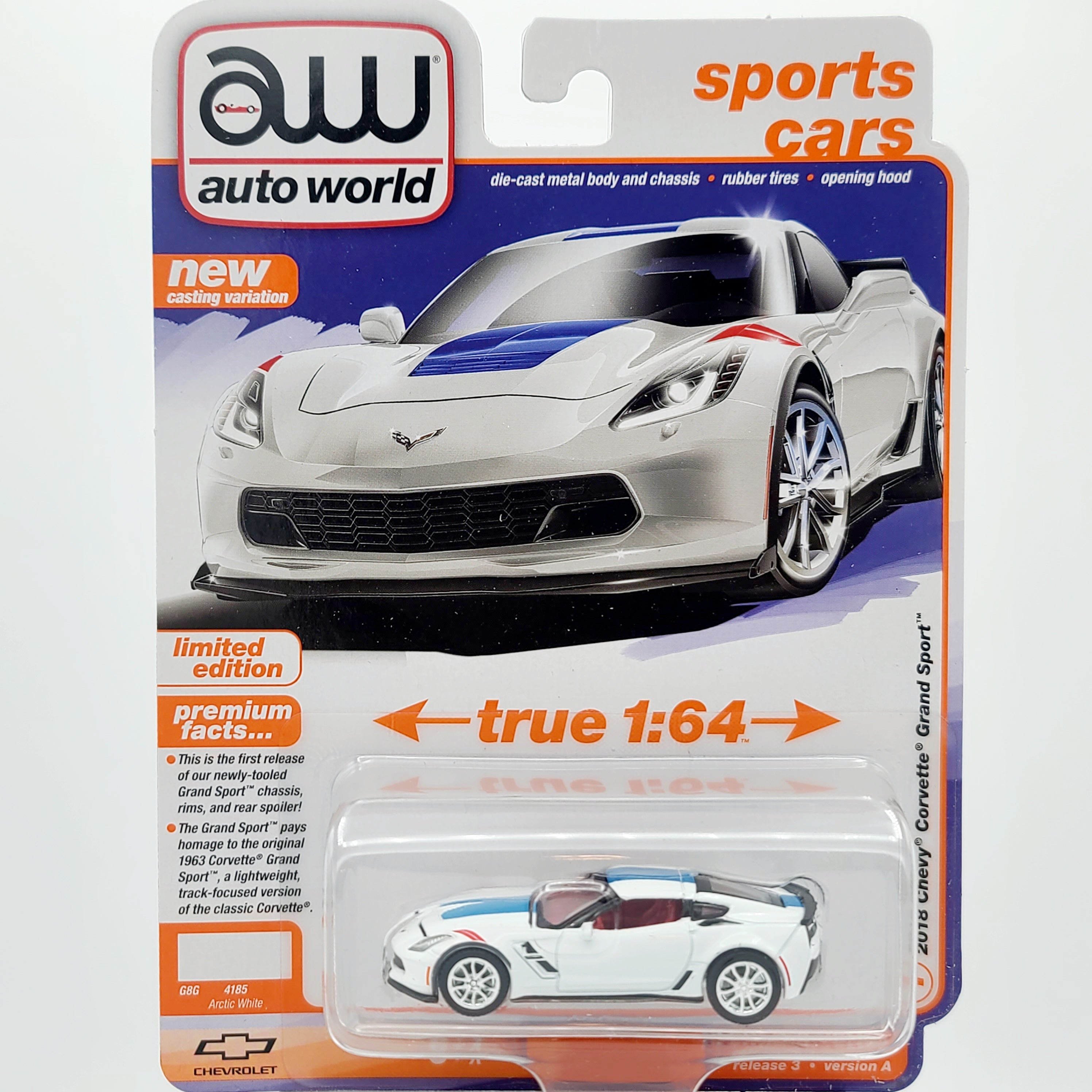 Auto World '18 Chevy Corvette Grand Sport - 1:64 scale (2024 Release 3A - Sports Cars)